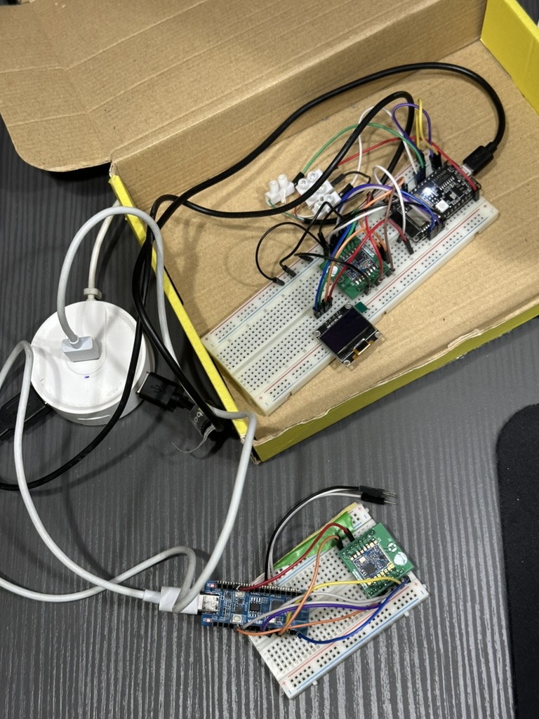 Transmitter and Receiver LoRa nodes